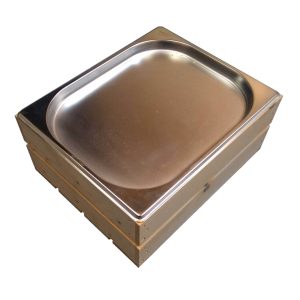 Rustic Brown 138mm GN12 Gastronorm rustic box display unit with gastronorm plain