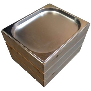 Rustic Brown 208mm GN12 Gastronorm rustic box display unit with gastronorm plain