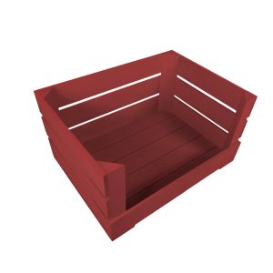 Sherston Claret Drop Front Painted Crate 500x370x250