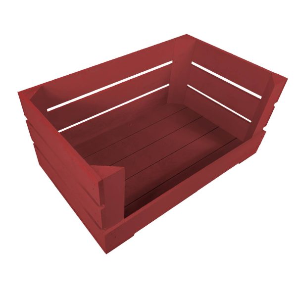 Sherston Claret Drop Front Painted Crate 600x370x250