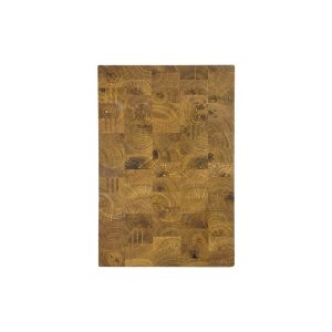 Andoversford Small End Grain Oak Chopping Board 300x200x50 from above