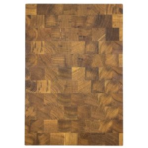 Andoversford Large End Grain Oak Chopping Board 420x300x70 from above