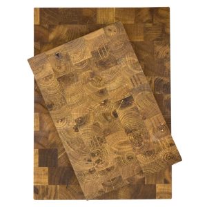 Andoversford End Grain Oak Chopping Board Set from above