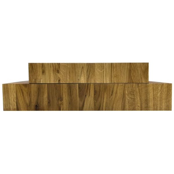 Andoversford End Grain Oak Chopping Board Set side view Andoversford End Grain Oak Chopping Board Set side view