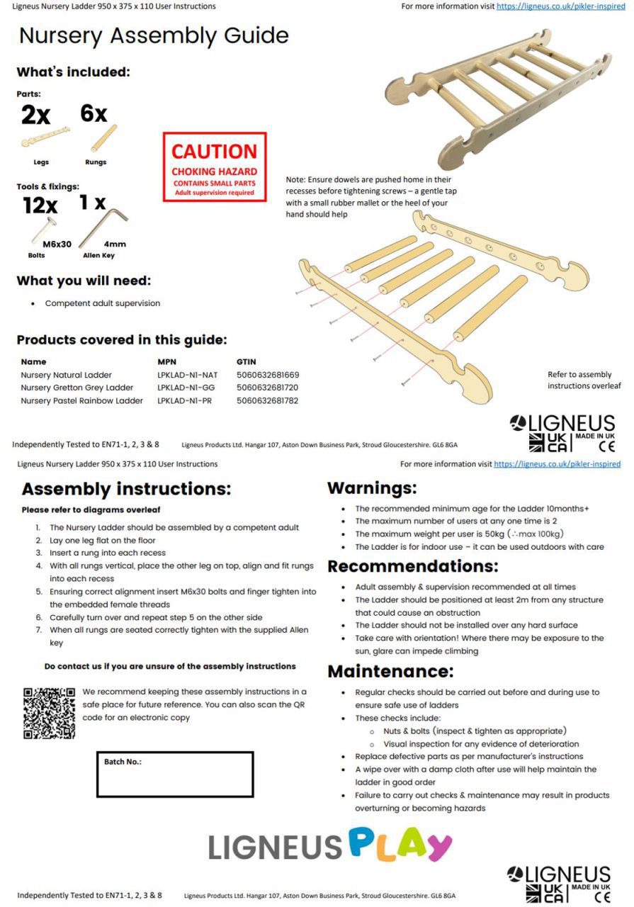 Nursery Ladder Assembly Guide