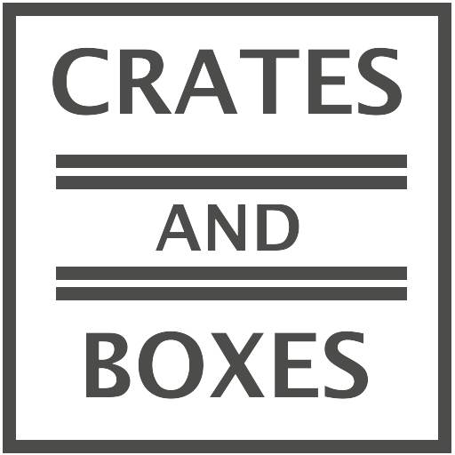 Crates and Boxes logo Grey on White 512