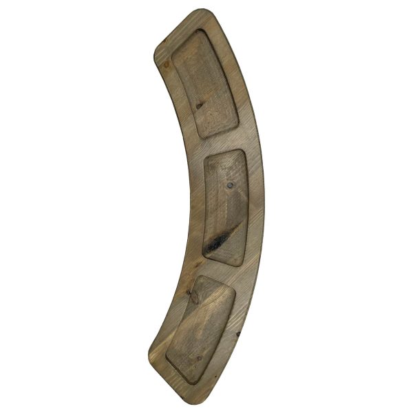 Three Pot Pine Curved Canape Board 460x135x18 top view Three Pot Pine Curved Canape Board 460x135x18 top view