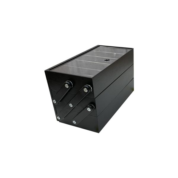 B1/3 Black Oak 3-tier Cantilever Box closed B1/3 Black Oak 3-tier Cantilever Box closed