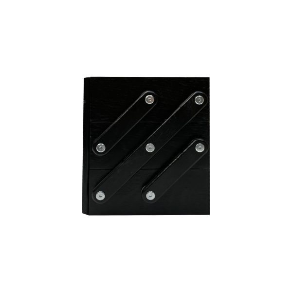 B1/3 Black Oak 3-tier Cantilever Box closed side view B1/3 Black Oak 3-tier Cantilever Box closed side view