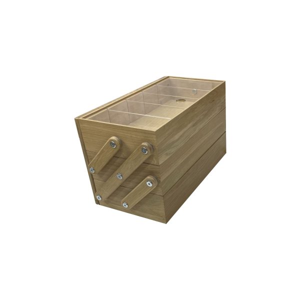 B1/3 Natural Oak 3-tier Cantilever Box closed B1/3 Natural Oak 3-tier Cantilever Box closed