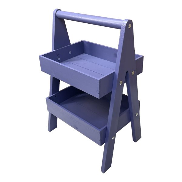 Kingscote Blue 2-Tier Adjustable Wooden A-Frame Display Stand 415x300x640 with Level Tiers Kingscote Blue 2-Tier Adjustable Wooden A-Frame Display Stand 415x300x640 with Level Tiers