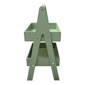 Tetbury Green 2-Tier Adjustable Wooden A-Frame Display Stand 415x300x640 with Level Tiers side view