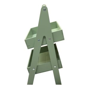 Tetbury Green 2-Tier Adjustable Wooden A-Frame Display Stand 415x300x640 with Slanted Tiers side view