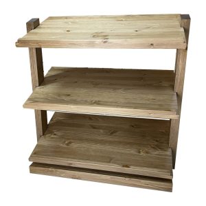 GN1/1 Rustic Brown 3-Tier Wooden Buffet Display Stand 637x350x660