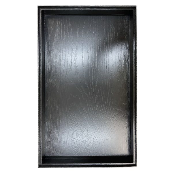 GN1/1 Black ribbed oak stacker box 530x325x40 top view GN1/1 Black ribbed oak stacker box 530x325x40 top view