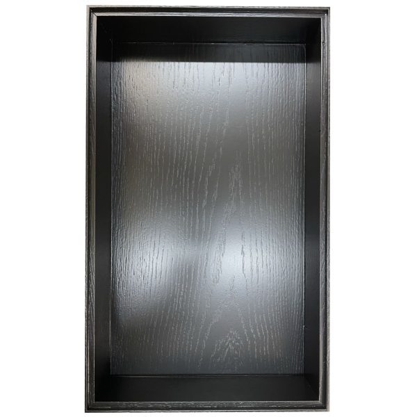 GN1/1 Black ribbed oak stacker box 530x325x80 top view GN1/1 Black ribbed oak stacker box 530x325x80 top view