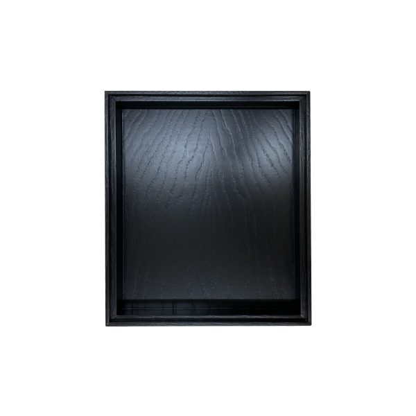 GN1/2 Black ribbed oak stacker box 325x264x40 top view GN1/2 Black ribbed oak stacker box 325x264x40 top view