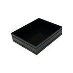 GN1/2 Black ribbed oak stacker box 325x264x80
