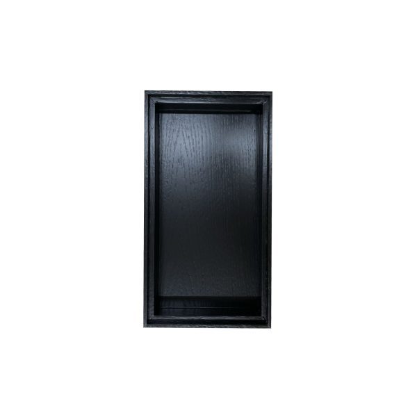 GN1/3 Black ribbed oak stacker box 325x175x40 top view GN1/3 Black ribbed oak stacker box 325x175x40 top view
