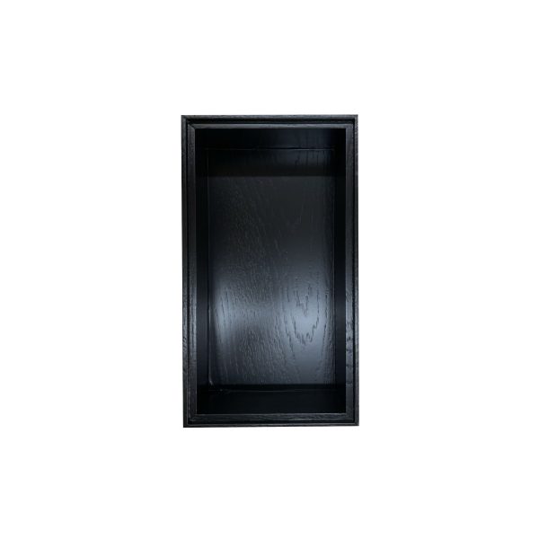 GN1/3 Black ribbed oak stacker box 325x175x80 top view GN1/3 Black ribbed oak stacker box 325x175x80 top view