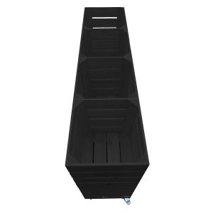 Black Rustic 4 Bin Impulse Merchandise Paddock Display Stand 1200x300x758 top view