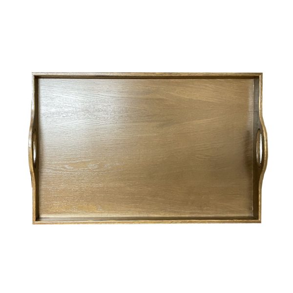 Dark Brown Oak Butlers Tray 730x480x85 top view Dark Brown Oak Butlers Tray 730x480x85 top view