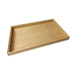 B1/1 Ribbed Natural Oak Trolley Stacker Tray 636x398x40