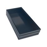 B1/3 Ribbed Amberley Grey Oak Trolley Stacker Box without insert 398x212x80