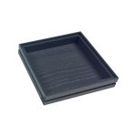 B1/6 Ribbed Amberley Grey Oak Trolley Stacker Tray 212x199x40