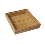 B1/6 Ribbed Natural Oak Trolley Stacker Tray 212x199x40