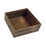 B1/6 Ribbed Dark Brown Oak Trolley Stacker Box 212x199x80