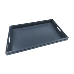B1/1 Ribbed Amberley Grey Oak Trolley Stacker Handle Tray 636x398x40