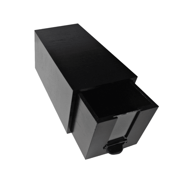 Burford B1/3 Black Oak Bread Bin front open Burford B1/3 Black Oak Bread Bin front open