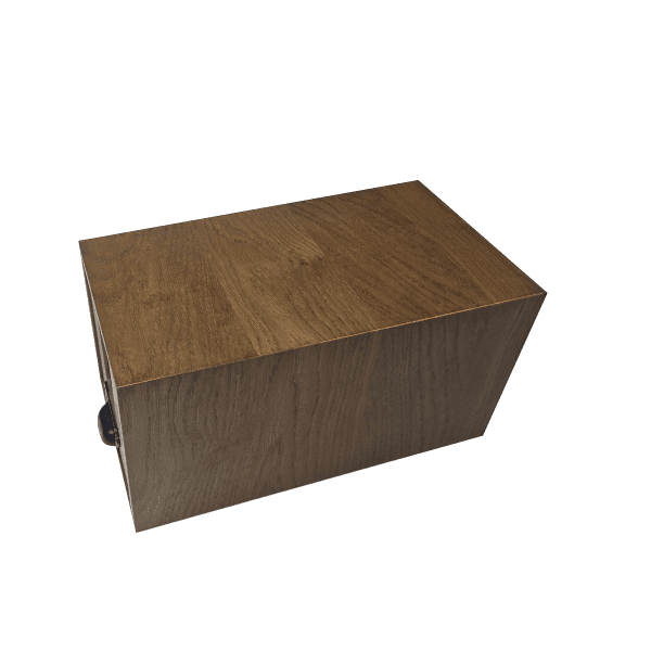 Burford B1/3 Dark Brown Oak Bread Bin side Burford B1/3 Dark Brown Oak Bread Bin side