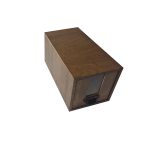 Burford B1/3 Dark Brown Oak Bread Bin front