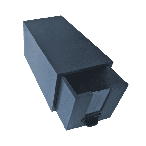 Burford B1/3 Amberley Grey Oak Bread Bin front open Burford B1/3 Amberley Grey Oak Bread Bin front open