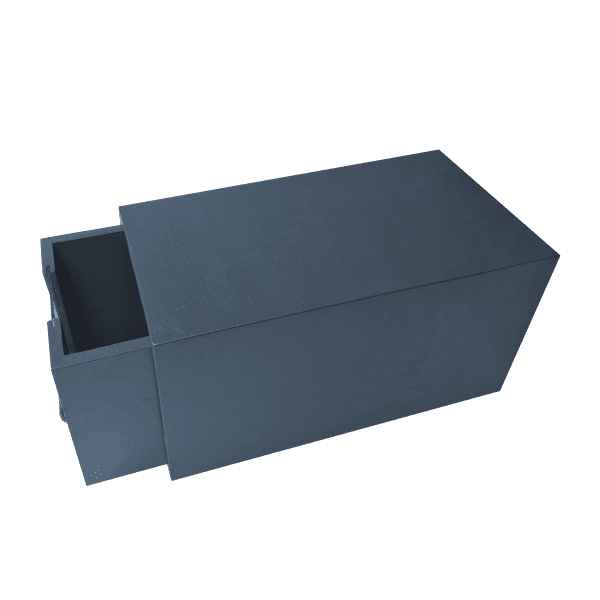 Burford B1/3 Amberley Grey Oak Bread Bin side open Burford B1/3 Amberley Grey Oak Bread Bin side open