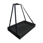 B1/1 Ribbed Black Oak Trolley Stacker Usherette Tray 636x398x80