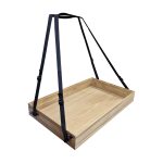 B1/1 Ribbed Natural Oak Trolley Stacker Usherette Tray 636x398x80