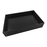B1/1 Ribbed Black Oak Trolley Stacker Box 636x398x120