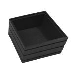 B1/6 Ribbed Black Oak Trolley Stacker Box 212x199x120