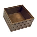 B1/6 Ribbed Dark Brown Oak Trolley Stacker Box 212x199x120
