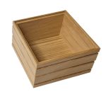 B1/6 Ribbed Natural Oak Trolley Stacker Box 212x199x120