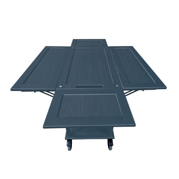 Burford Long Island Trolley Amberley Grey end view open Burford Long Island Trolley Amberley Grey end view open