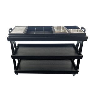 Burford Buffet Trolley Long Black with boxes