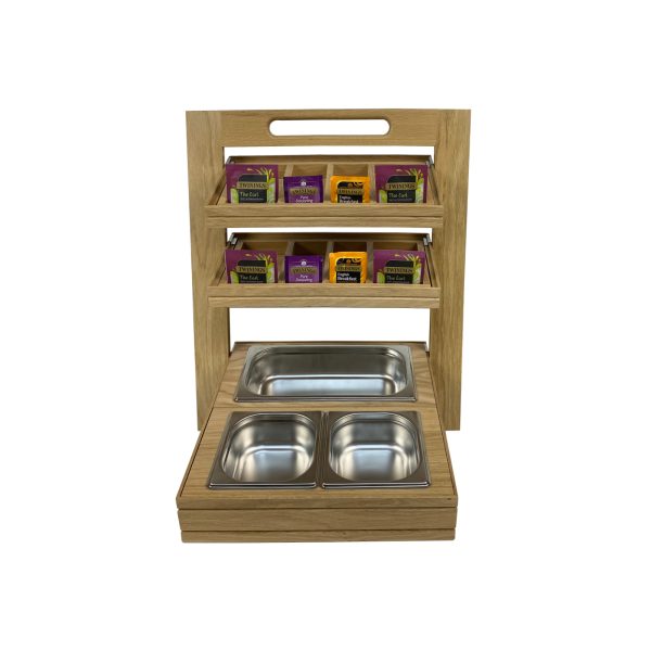 Burford 3 Tier Counter Top Display Stand Natural front 3 Burford 3 Tier Counter Top Display Stand Natural front 3