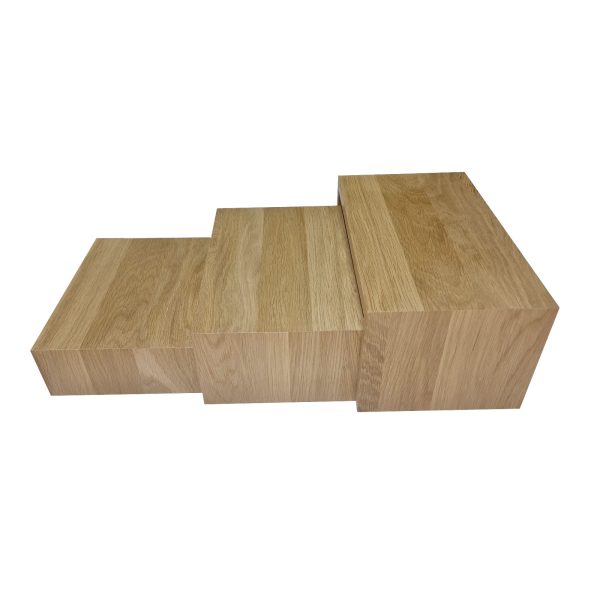 BONRS-B1-3-NA set open side view Burford Oak B1/3 Nesting Riser Set display side view