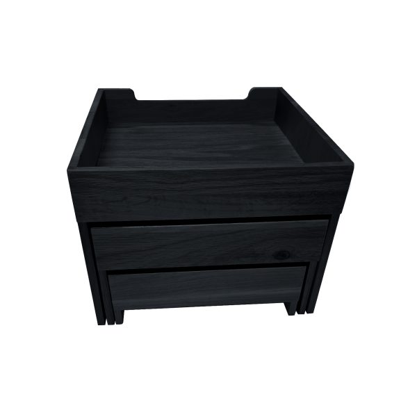 Burford-Nesting-Display-Set-front-BK Burford Oak Nesting Display Set Large front open Black