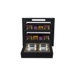 Burford 2 Tier Counter Top Display Stand Black Oak B2/3 Set