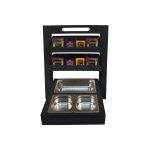 Burford 3 Tier Counter Top Display Stand Black Oak B2/3 Set